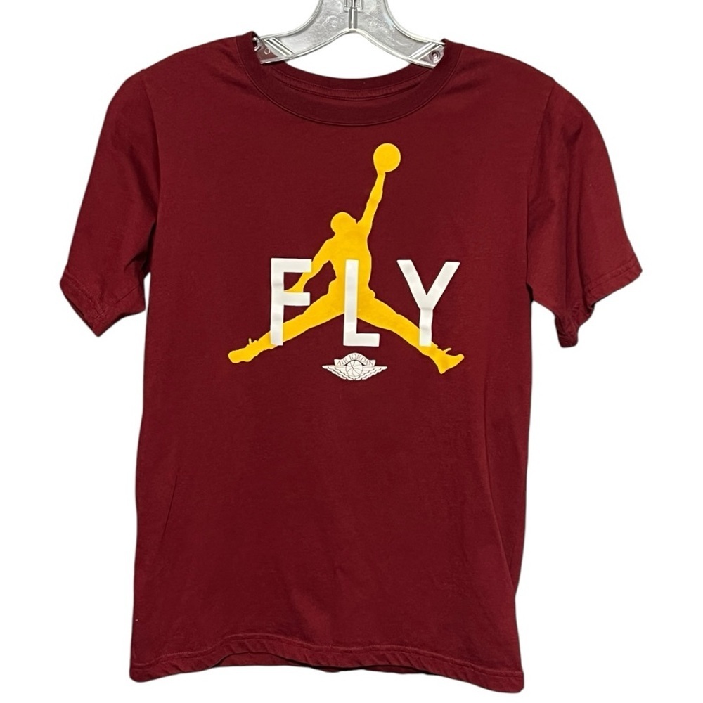 Air Jordan AirStretch Crew Neck T-Shirt Cherrywood Boys Size Large
